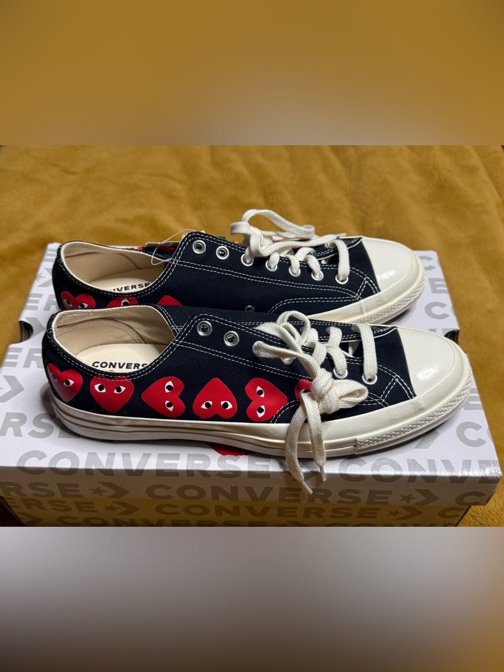 Converse x PLAY Comme des Garçons Chuck 70 Multi Heart Black M 12 / W 14 NIB